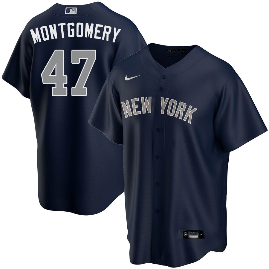 2020 Nike Men #47 Jordan Montgomery New York Yankees Baseball Jerseys Sale-Navy